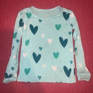 Kyte Baby Valentines Heart Printed Long Sleeve Pajama Top